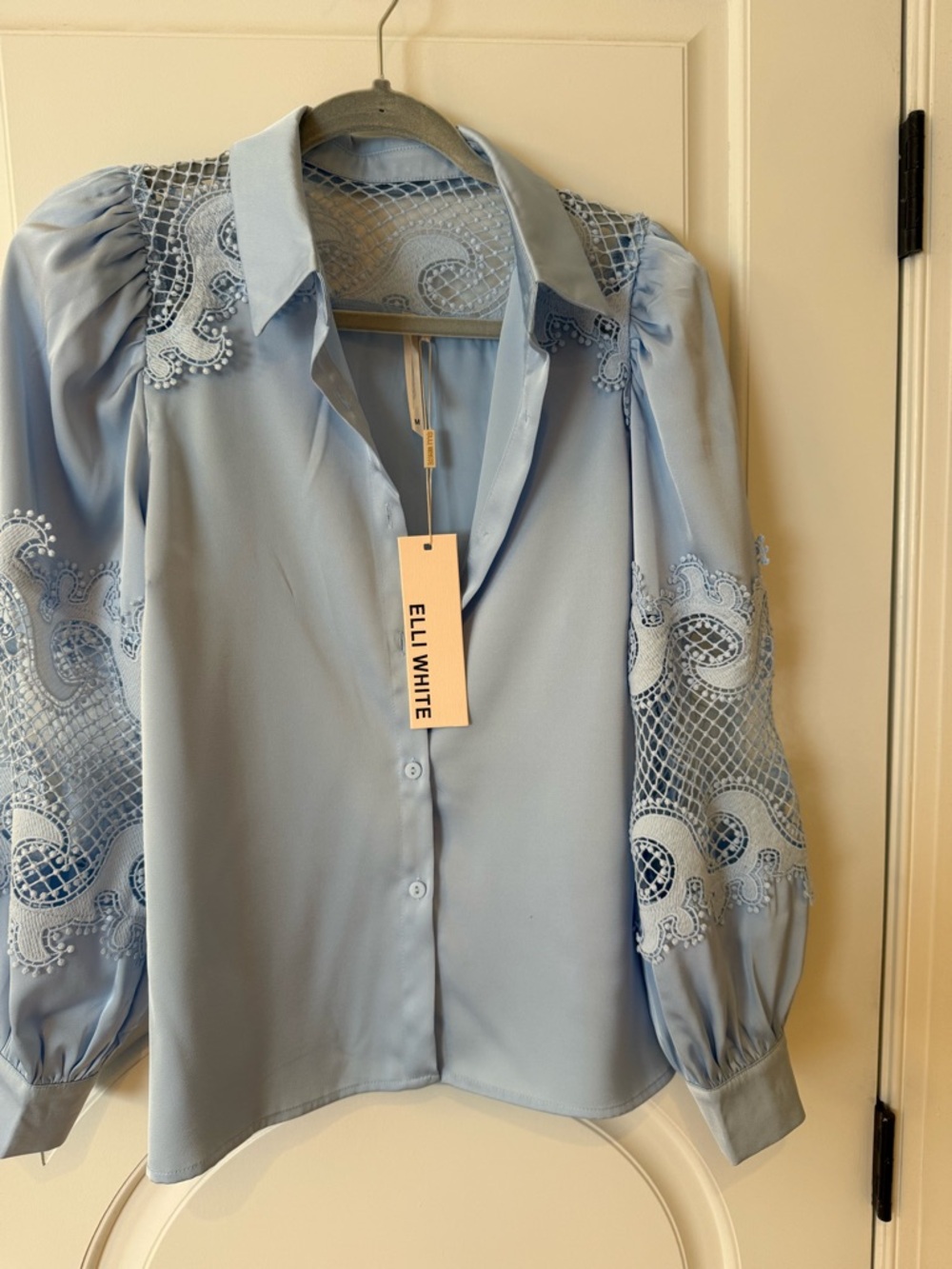 Lace Inset Women's Blouse